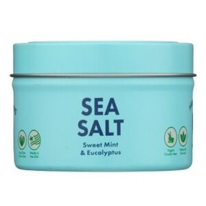 Hand in Hand‎ Sea Salt Candle Sweet Mint Eucalyptus 3oz Plant Based Wax Tin NEW